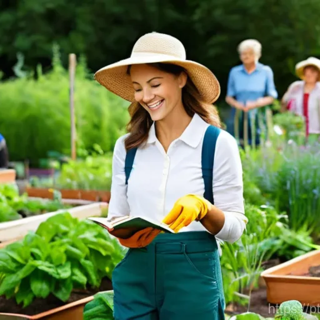 의도적 공동체에서의 멘토링 프로그램 개발 - **Prompt 1: Cultivating Knowledge in a Community Garden**
A vibrant, sun-drenched scene in a thr...
