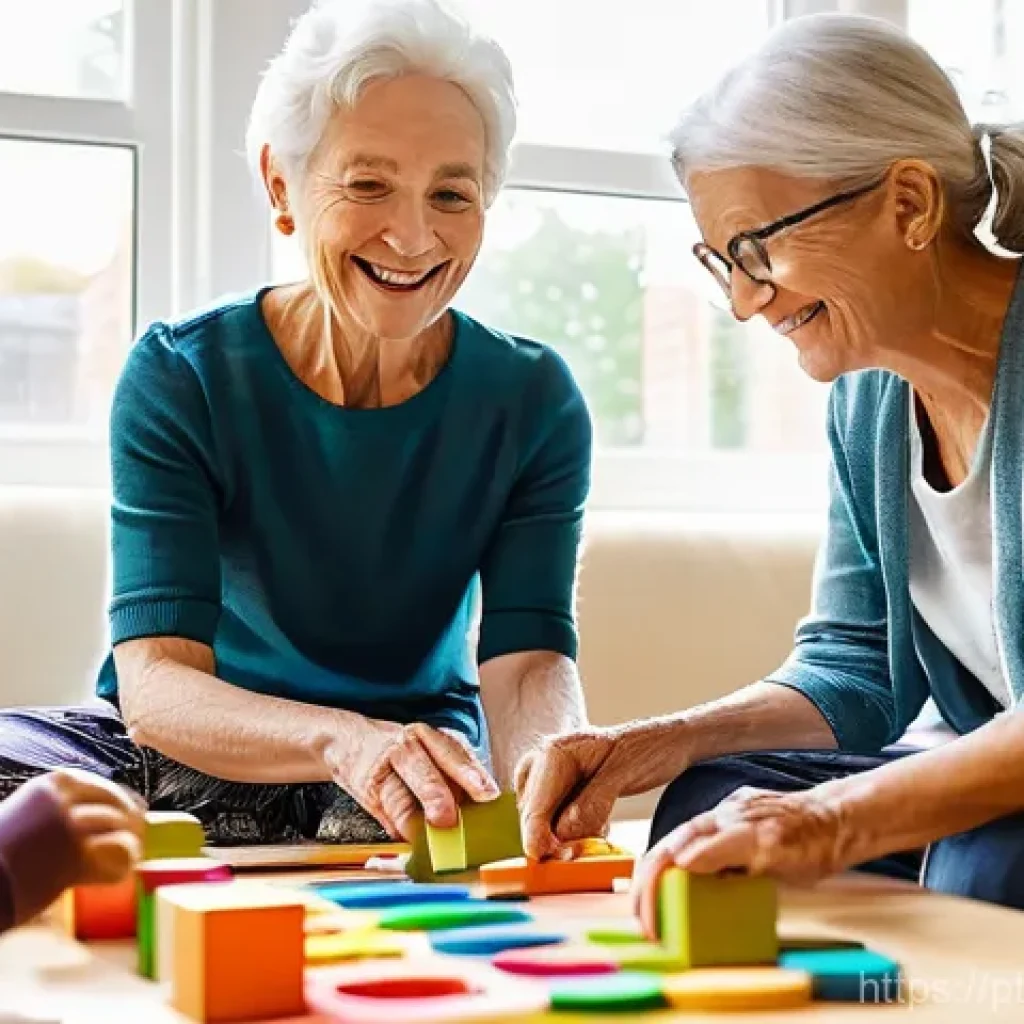 의도적 공동체 내에서의 육아 지원 프로그램 - **Prompt for Intergenerational Cohousing Harmony:**
"A bright, inviting common area in a modern ...