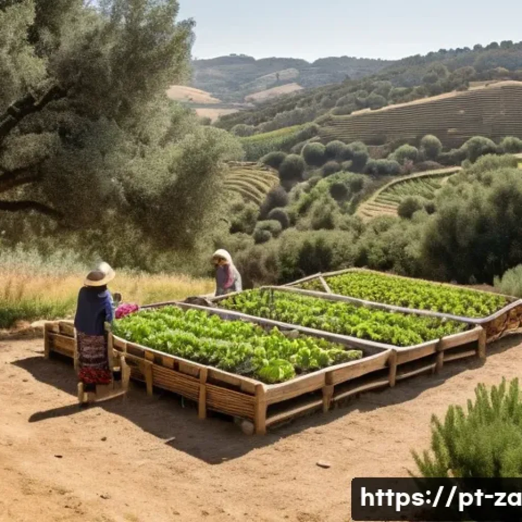 의도적 공동체 구축에 적합한 장소 선택하기 - **Prompt:** "A vibrant, harmonious intentional community thrives in a sun-drenched rural Portuguese ...