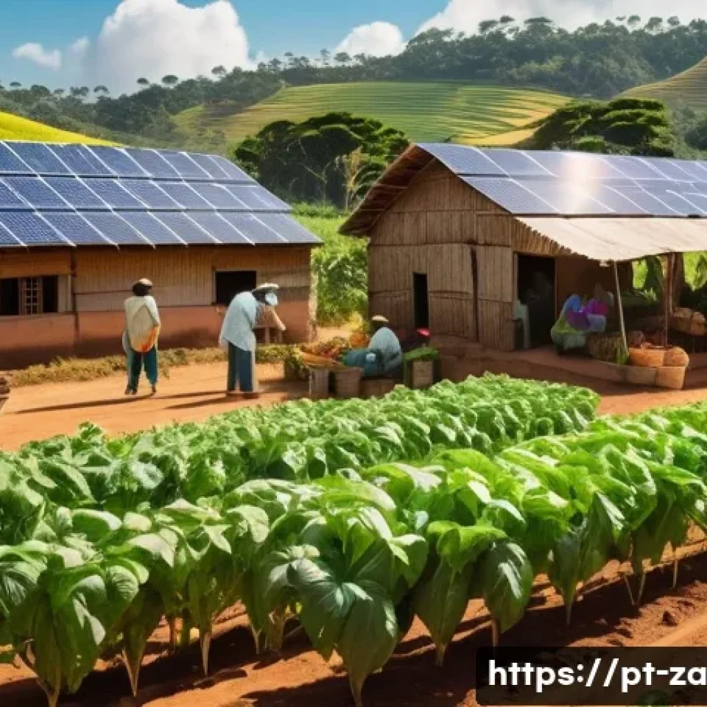 의도적 공동체의 경제적 모델 비교 분석 - A vibrant intentional community scene in rural Brazil, showcasing cooperative organic farming with d...